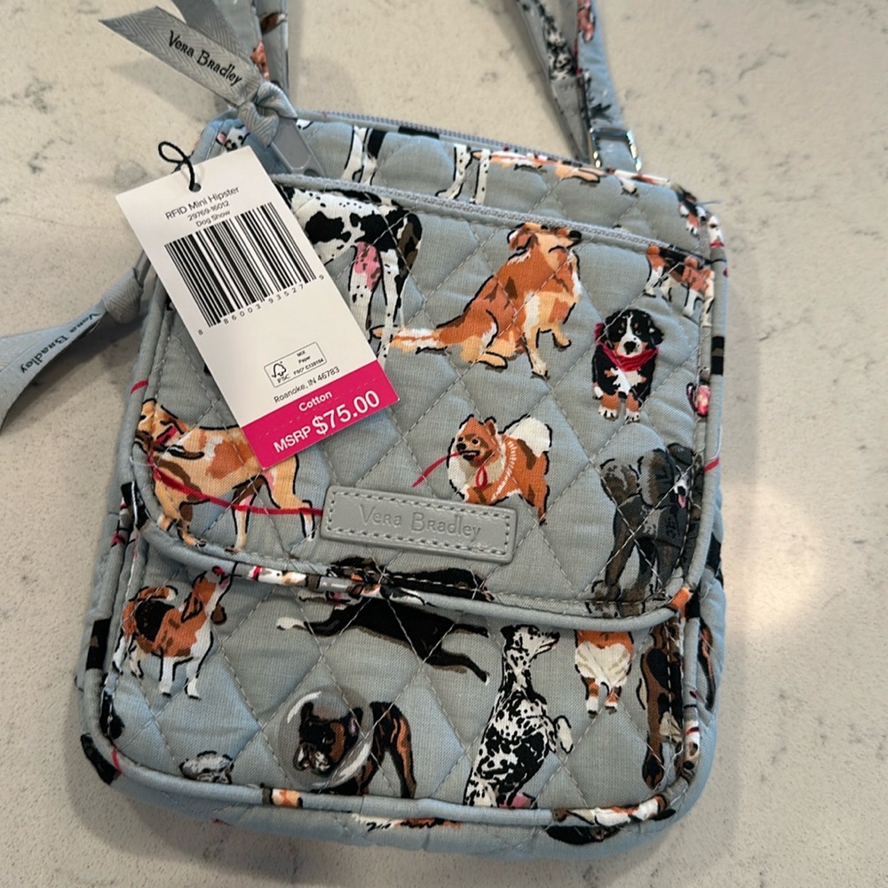 Vera Bradley Dog Pattern Crossbody Bag